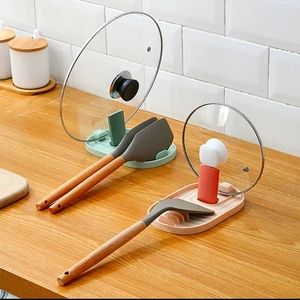 1 Foldable Kitchen Shelf, Kitchen Drain Simple Practical Pot Lid Holder 2 colors
